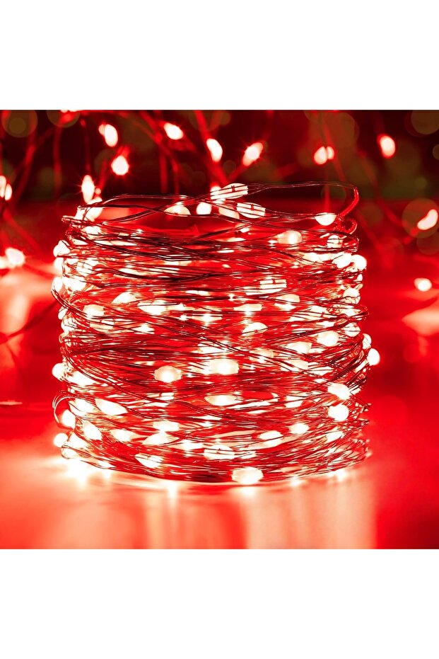 2M 20LED Red Battery Powered 10/20/30/50/100LEDs String Lights Copper Wire Light for Holiday Lighti