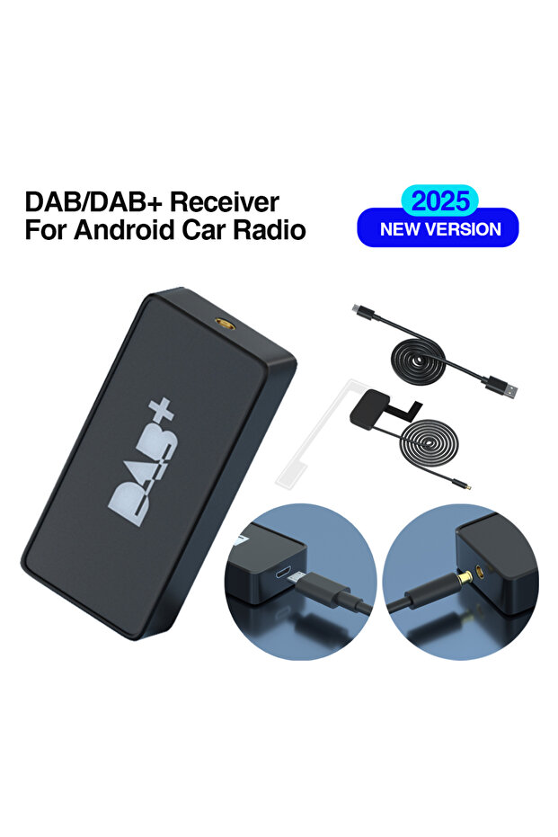 هوائي DAB+ جديد لراديو السيارة بنظام أندرويد مع محول USB ونظام تحديد المواقع العالمي (GPS) ومشغل راديو ستيريو DAB