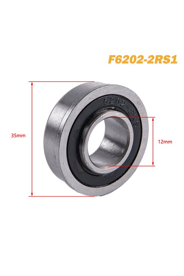 F62022RS1 Bearing F6202 F6202RS F6202-16-2RS 13x35x11MM Flange ABEC-1 Miniature Deep Groove Garden T