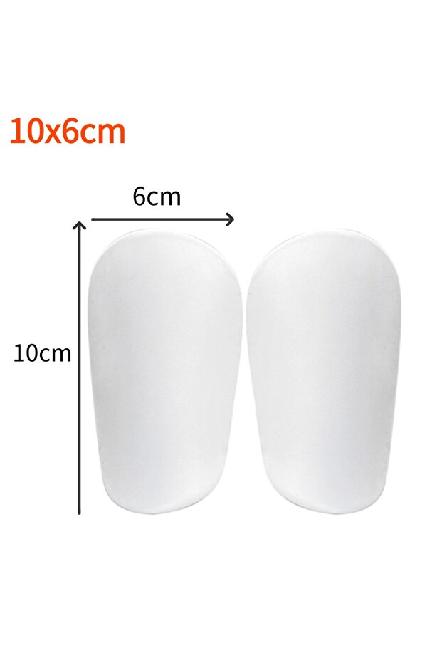 1 Pair White 10x6cm 1-10Pairs Shin Pads Wear-resistant Shock Absorbing Mini Soccer Leg Protector Foo