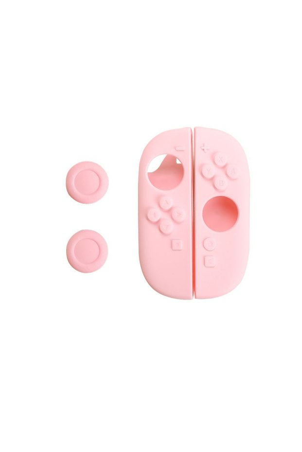Pink Soft Silicone Protection Skin Case Cover For Nintendo Switch 2 Joy Con Controllers W/ Free...