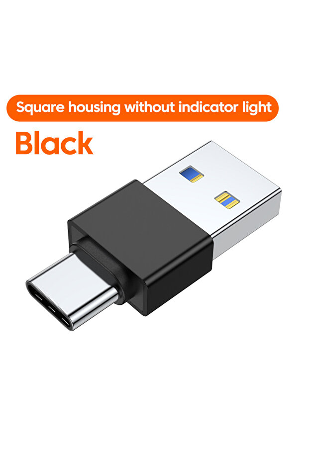 محول مربع بدون ضوء BK USB 3.0 إلى USB C ذكر إلى ذكر للشحن السريع ونقل البيانات لأجهزة الكمبيوتر المحمولة