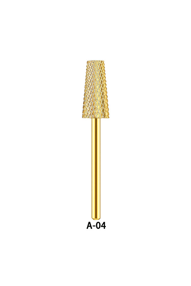 GOLD-A-04 1pc Gold Tungsten Carbide Nail Polishing Drill Bit, for Nail Removal and Buffing, Nail Art