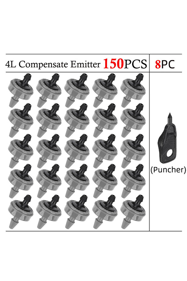 KX150pcs-4L 20-200PCS 2L 4L 8L منقط ري أوتوماتيكي بتعويض الضغط وتدفق ثابت للحدائق Du
