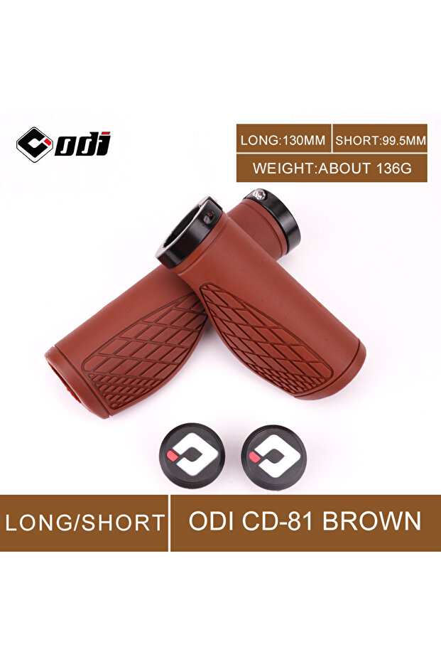 CD81 Brown ODI MTB Ergonomics Grips Bicycle Long/Short High Quality Rubber Handlebar Anti-Skid Cover