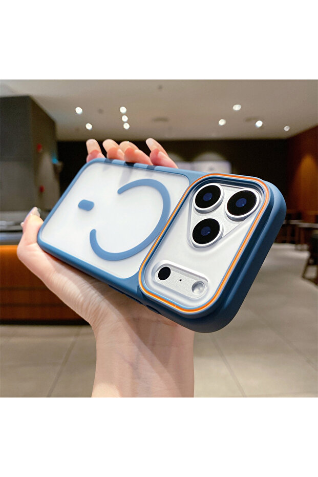 iPhone17 Pro Max Blue Luxury Transparent for Magsafe TPU Magnetic Case for iPhone 17 16 15 14 13 12