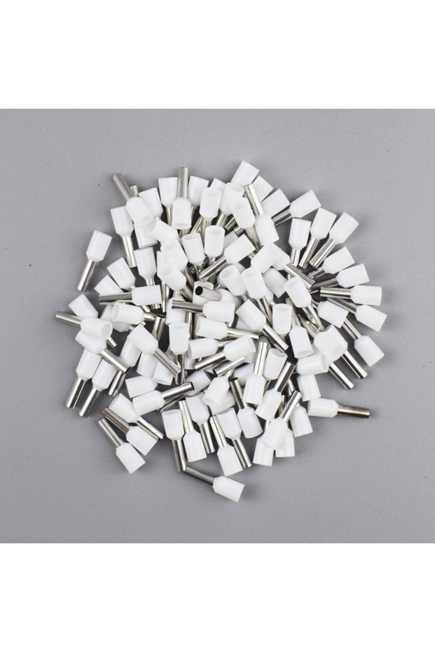 E0508-100PCS WHITE 100PCS/Pack Insulated Cord End Terminal Crimp E0508 1008 1508 7508 2508 Pressure