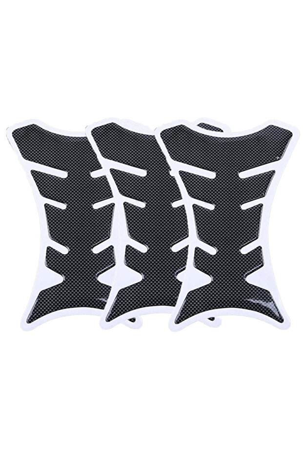 3pcs 3D Motorcycle Carbon Fiber Tank Pad Tank Cap Protector Racing Sticker Universal for HONDA SUZUK