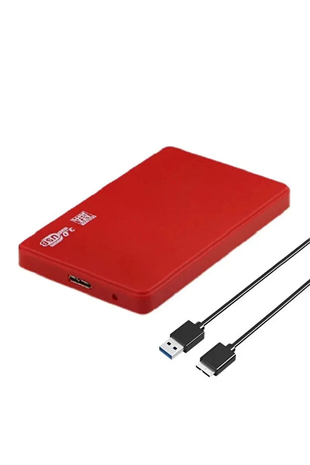 Red 2.5" USB 3.0 HDD Enclosure SATA HDD SSD External Hard Drive Case 5Gbps High Speed External Hard