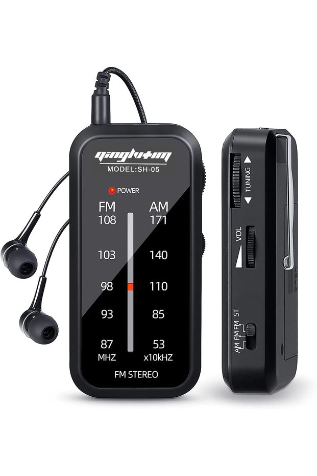 black Mini Radio Portable Walkman Radios AM FM Portatil Hand Stereo Music Playe AAA Batterie