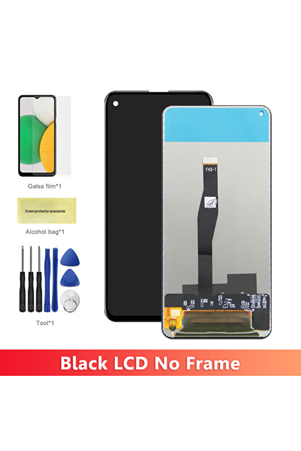شاشة LCD سوداء بدون إطار مقاس 6.26 بوصة لهاتف Nova 5T YAL-L21 L61A L71A + بديل محول رقمي لشاشة اللمس