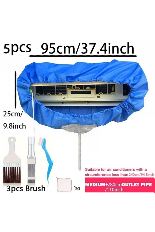 5pcs 9000-18000 btu Suitable for 24000-36000 Btu Large Air Conditioning Water Cover Set Cleaner with