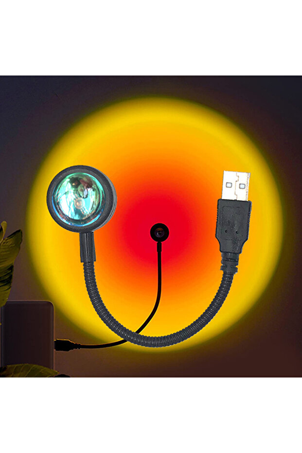Sunset red USB Sunset Lamp LED Rainbow Neon Night Light Projector Photography Wall Atmosphere Lighti