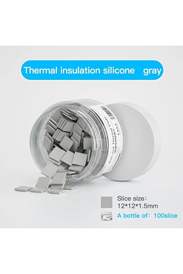 MECHANIC GRAY MaAnt 100PCS Thermal Insulating Silicone Sheet High Temperature Resistance Motherboard