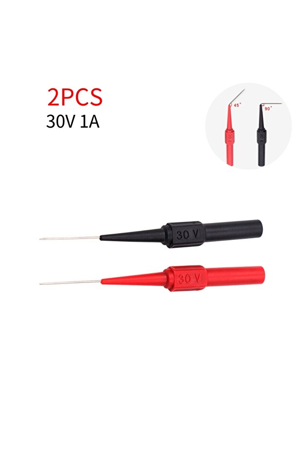 2pcs 1A 30V 2/4/6pcs Insulation Piercing Needle Pin Non Destructive Multimeter Test Probe 10A 600V f
