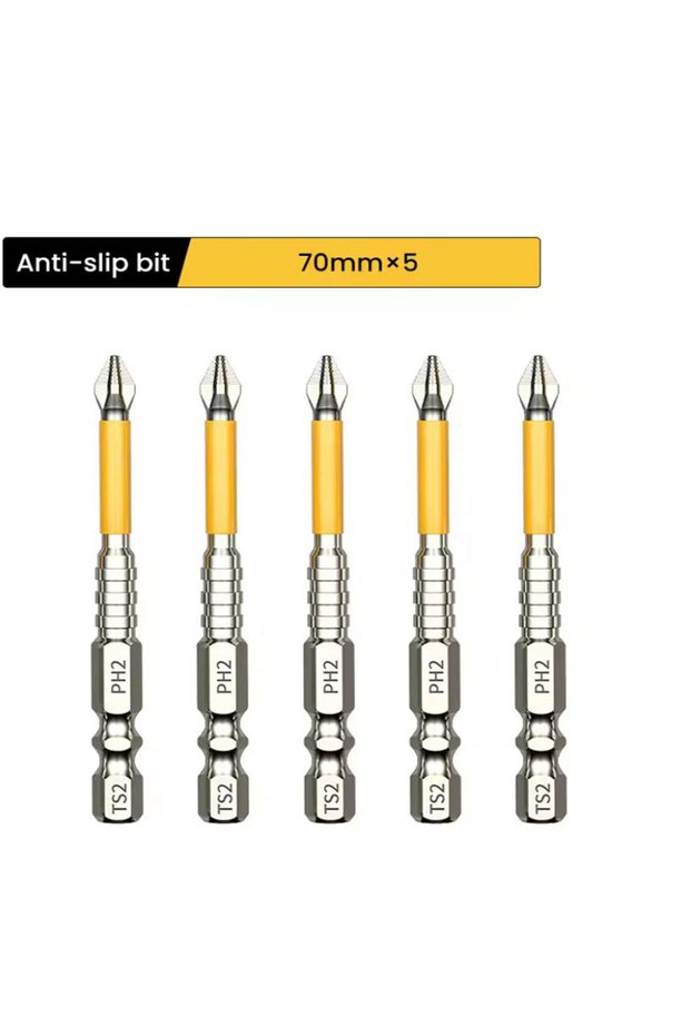 5PC 70mm 5PCS Upgraded High Hardness And Strong Magnetic Bit 25/50/65/70/90/150mm Non-slip Cross Hig