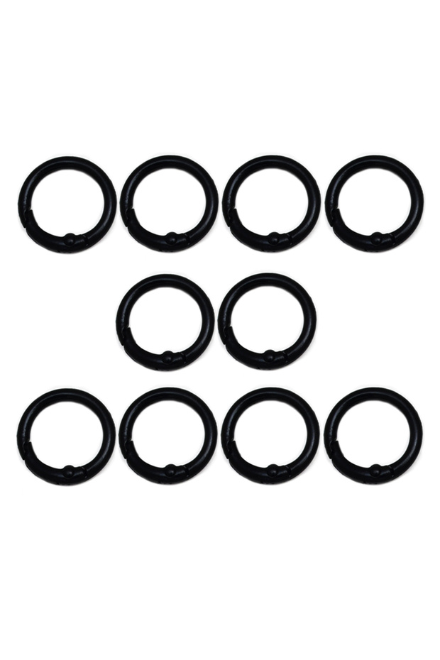 10pcs-24mm black 10Pcs Colorful 24mm Alloy Trigger Round Snap Keyring Buckle Snap Hook O Ring Buckle