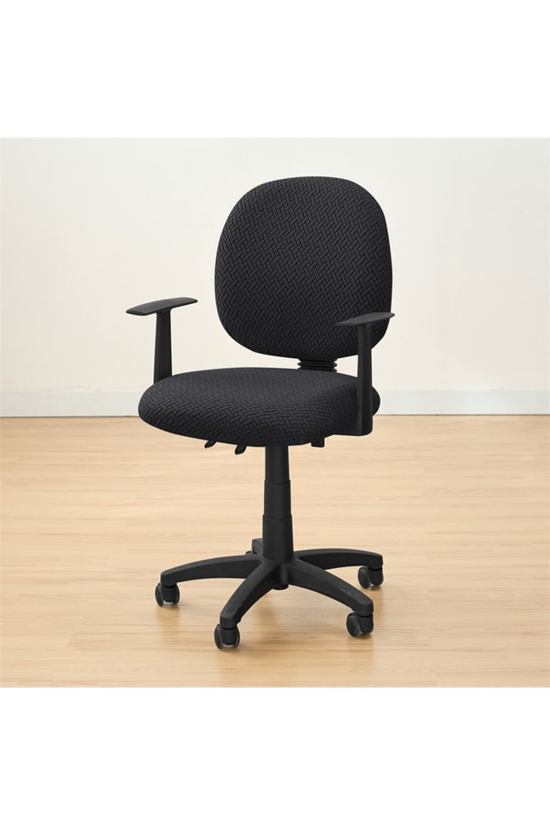 1set chair cover A4 2pcs/set Jacquard Office Chair Cover Elastic Anti-dirty Gaming Chair Slipcover C