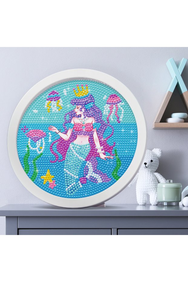 BYK035 DIY Handmade Diamond Painting - Cartoon Unicorn Mermaid Mosaic Diamond Painting Set Gift - To