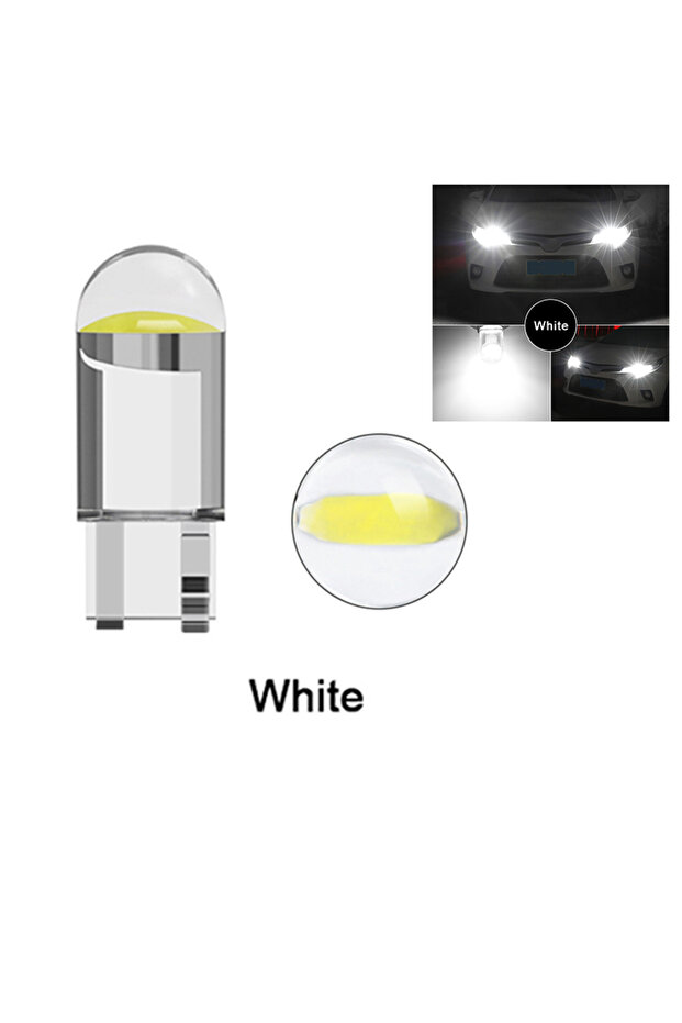 10 pcs White YiRui New LED 10X T10 Clearance Lamp W5W COB 6000K White Blue Red Interior Trimled Bu