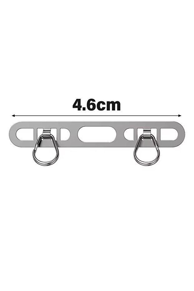 1PCS Silver 1/2/3Pcs Metal Phone Lanyard Side Hanging Patch For iPhone Stainless Steel Clip Double B