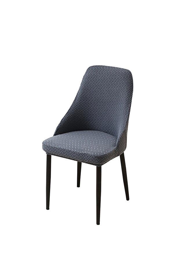 1 piece A7 Dark grey 1/4Pcs T-Jacquard Dining Chair Covers Elastic Chair Slipcovers Small Arm Chairs