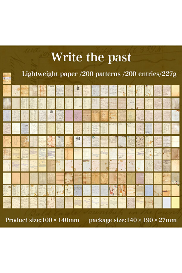 C JIANQI 200 Unrepeated Old Magazine Newspaper Text Scrapbooking Decoration Material Paper DIY Stat.
