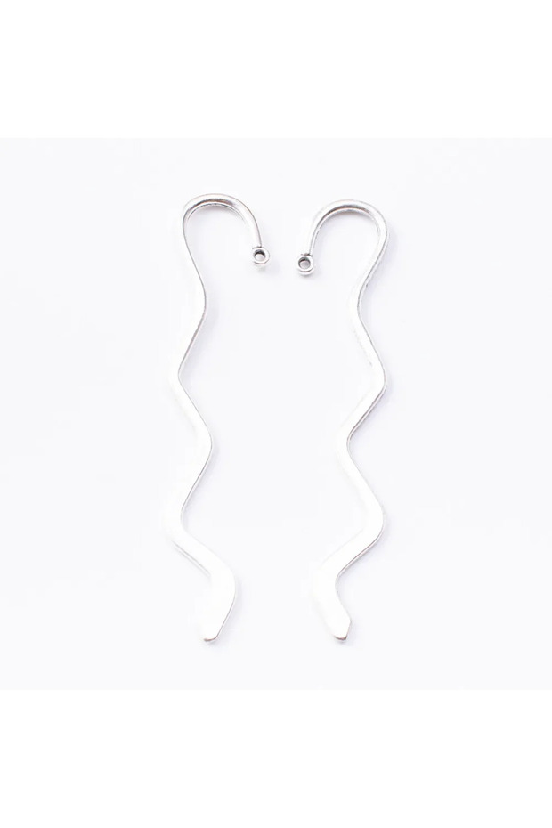 10Pcs Silver 10Pcs Wave Bookmarks DIY Retro Decoration Holder Book Mark School Office Stationery Sup