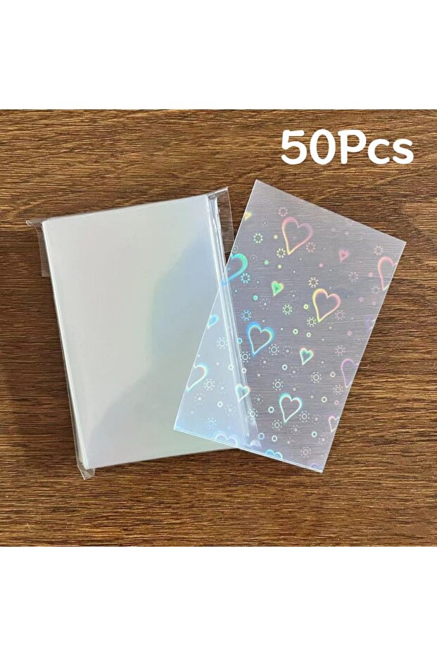 1 50Pcs 65*90MM Little Stars Laser Flashing Card Sleeves Protector Clear Protector Cards Photocard P
