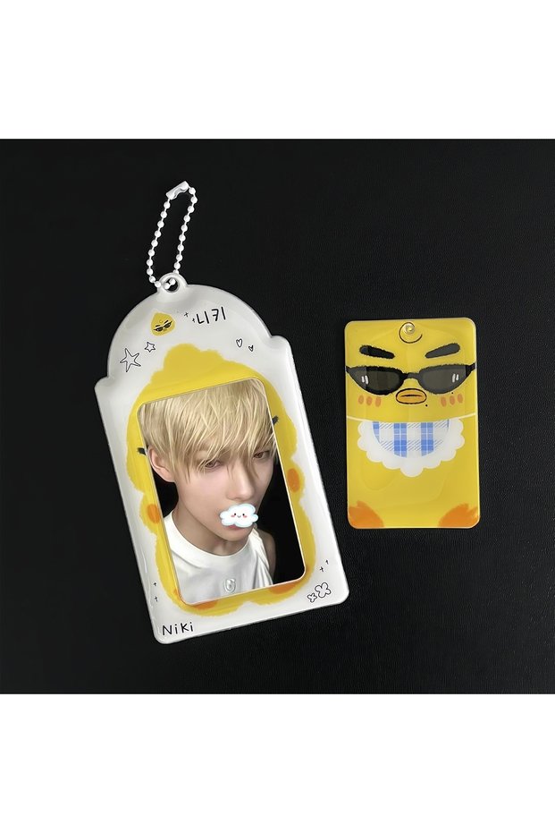 Duckling Cute Animal Photo Card Holder, K-Pop Idol Photo Card Holder, Suitable for 3-3.5 Inch Photo
