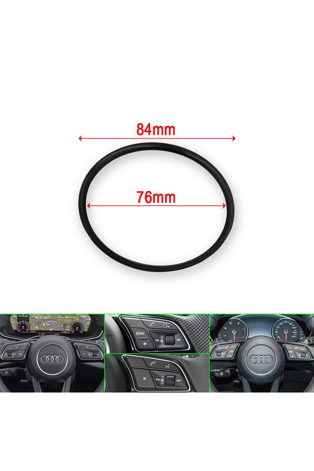black Car Steering Wheel Trim Cover For Audi 2017+ A4 S4 Avant B9 A3 S3 8V 8Y Q2 A5 S5 F5 TT R8 2019