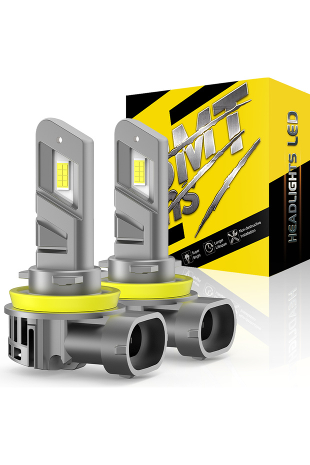 H8 H11 6500K White BMTxms 2Pcs 20000Lm 80W H7 LED Turbo Headlight Bulb Canbus H8 H11 H1 9005 HB3 900