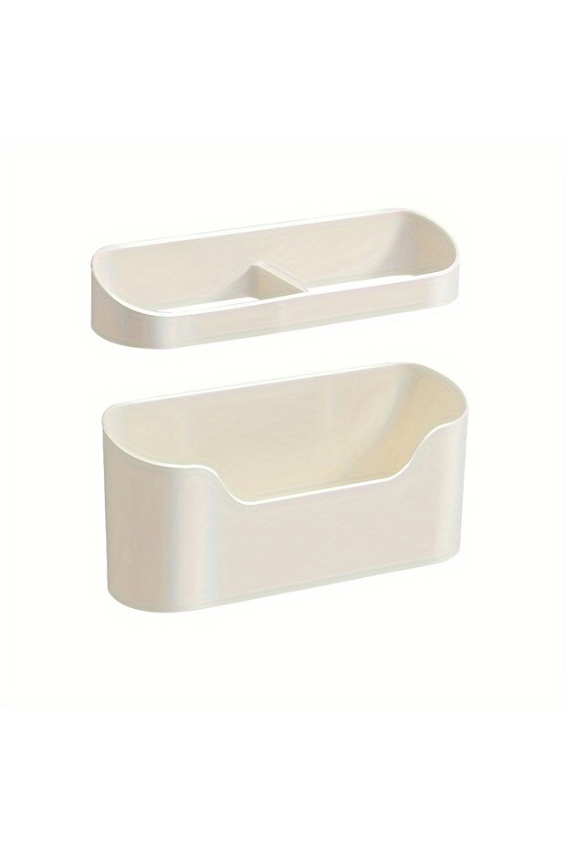 white Wall Mounted Umbrella Holder Nail Free Fastener Style Multi-Functional Household Umbrella Stor