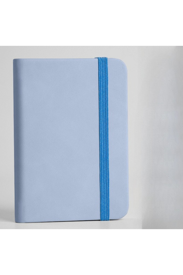 Light blue New Portable A7 Notebook Pocket PU Cover Mini Notepad Writing Paper Memo Pad Diary Book O