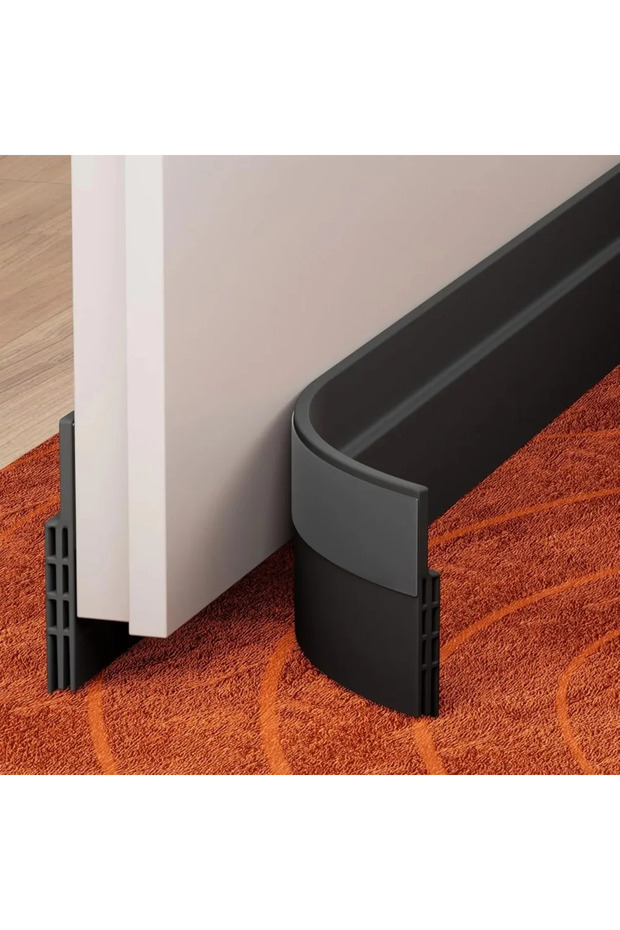 Black-5cmX1M-1pcs 5cm X 1m Long Windproof Door Bottom Seal Strip Anti Cold Draft Stopper Gap Blocker