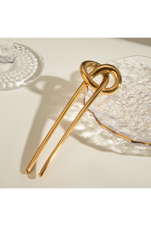gold color European American Stainless Steel U-shaped Hairpin Women Hair High-end Feel Alkaline Wate