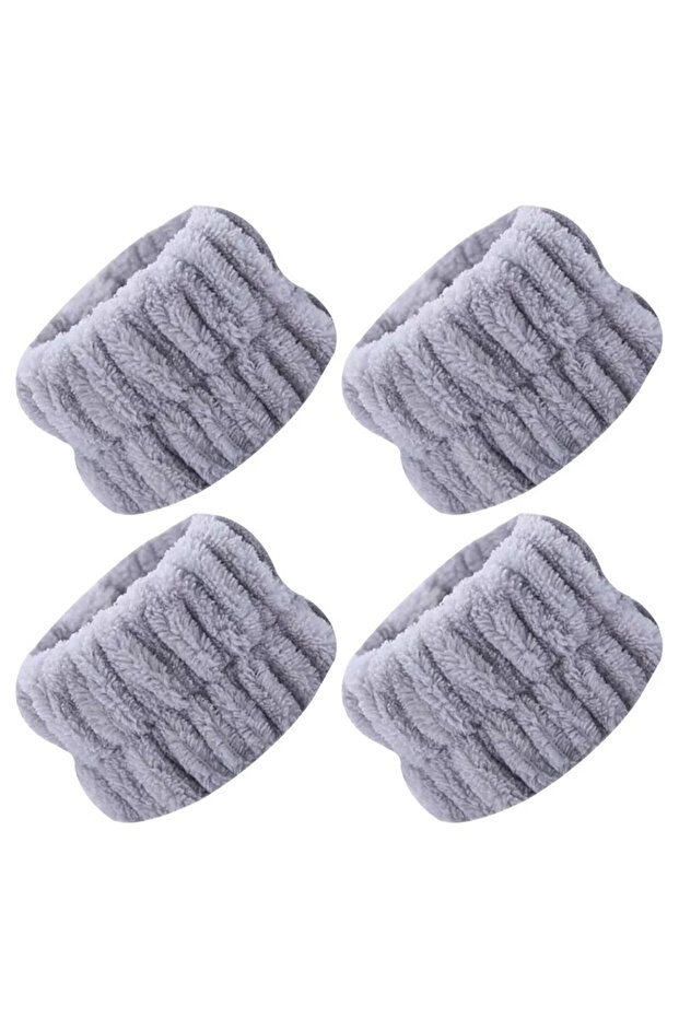gray 2 pairs 2-4pcs Wrist Washing Belt Soft Microfiber Towel Wristbands For Washing Face Water Abso