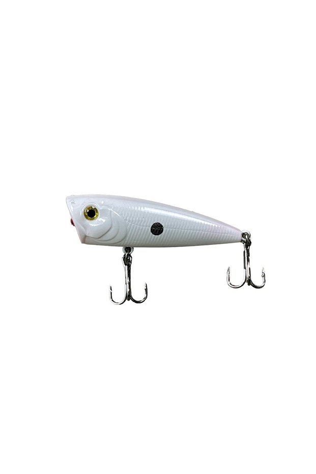 White New Fishing Lures Topwater Popper Bait 6cm 5.8g Hard Bait Trout Bass Artificial Wobblers Plast