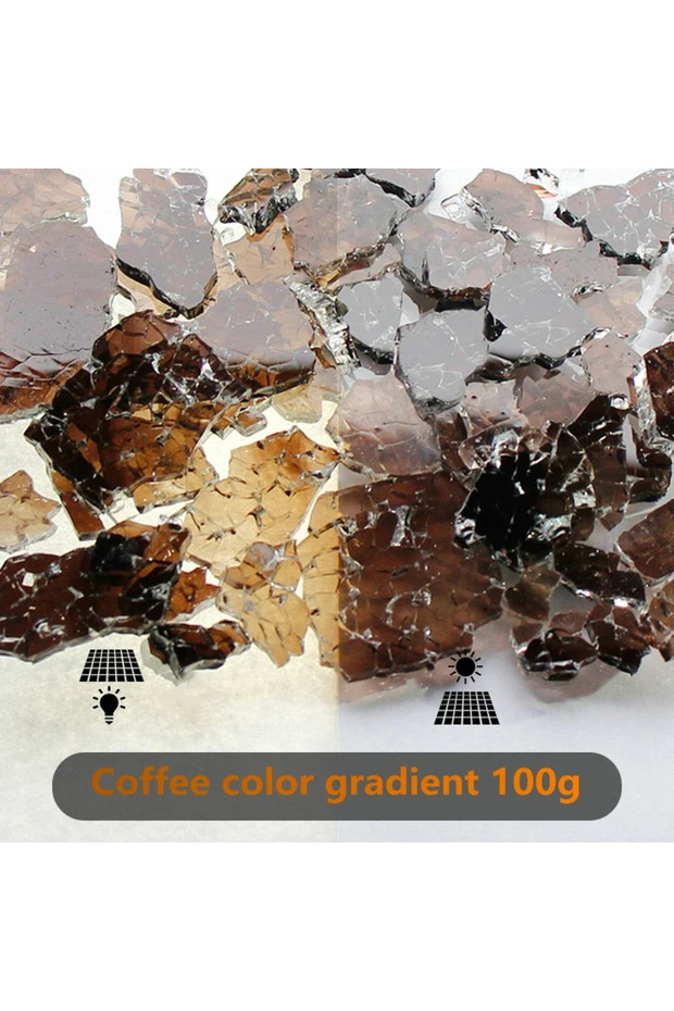 2 Colorful Ice Crack Fragments Crystal Mosaic DIY Creative Handmade Mosaic Art Colored Tempered Glas
