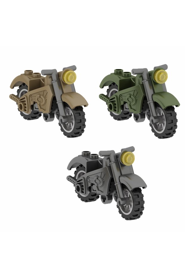 Z06-17-19 MOC Base & City Street Barrier Building Kit - Modular Barbed Wire Fence, Roadblock & Che.