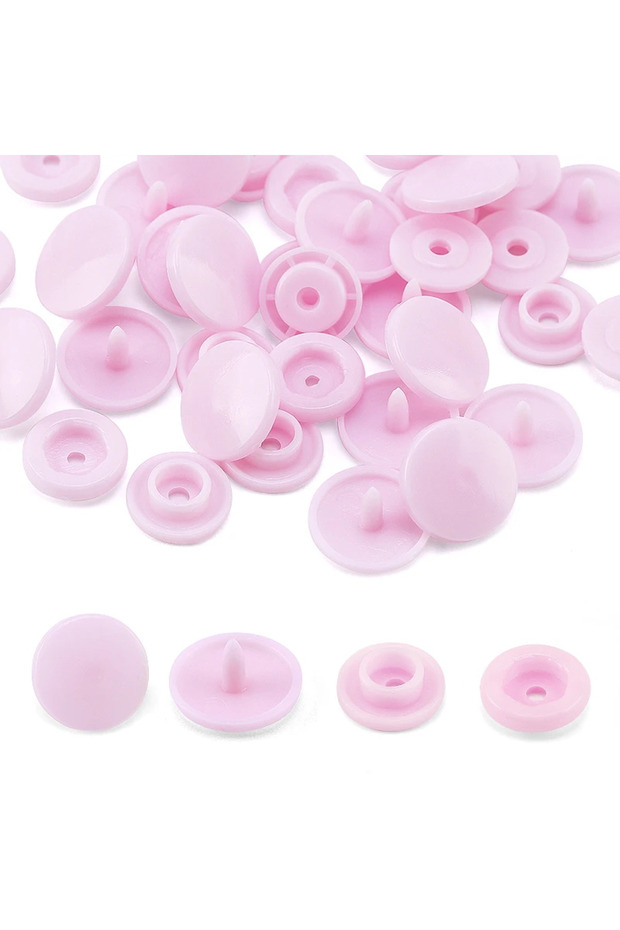 Pink Snap Button 100 sets buttons Wholesale T5 Plastic Snap Buttons For Clothing DIY Garment Press S