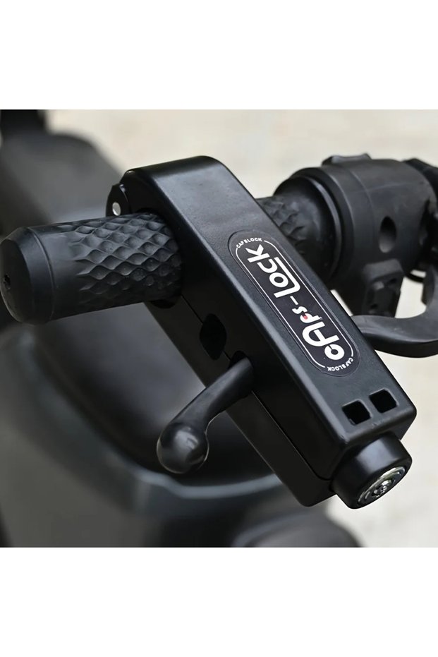 black Mini Electric Vehicle Bike Anti-Theft Lock Set - Bicycle Brake Handlebar Grip Cycling Horn Thr