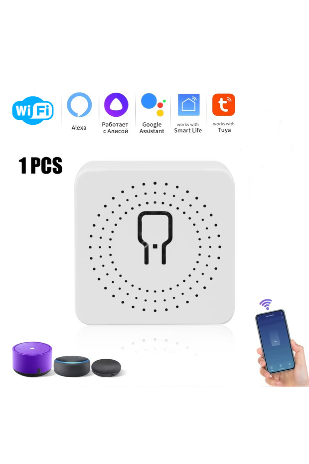 20A WIFI Zigbee3.0/Wifi MINI Smart Switch with Two-Way Control Wireless Light Switch Smart Automatio