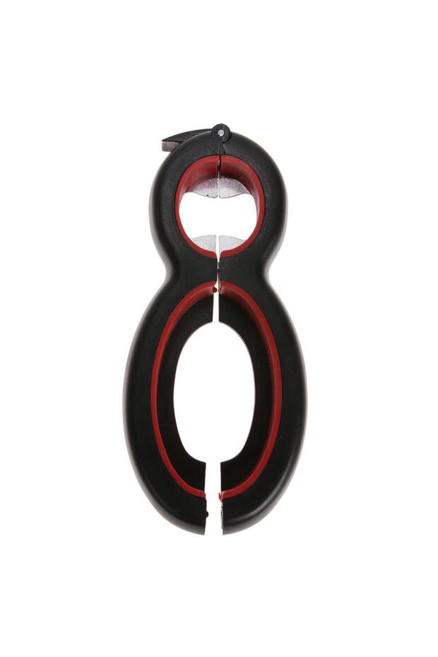 red 6 in 1 Bottle Opener Jar Lid Jar Opener Can Opener for Seniors with Arthritis Helping Hand Jar O