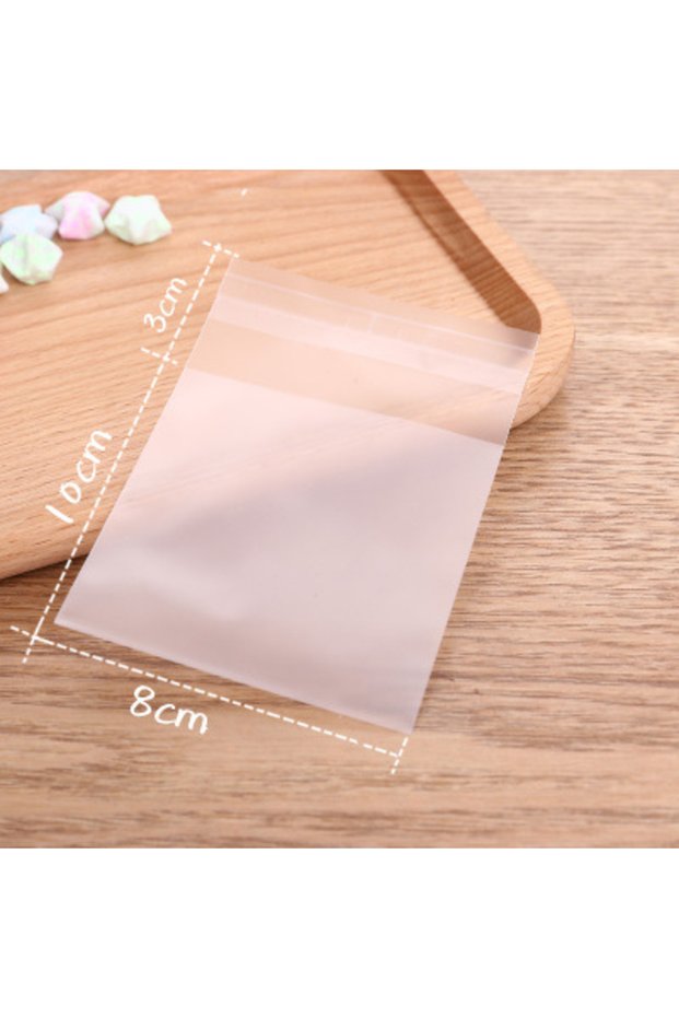 8x10cm 100pcs Transparent Frosted Opp Bag Self Adhesive Pouch for DIY Handmade Candy Cookie Gifts Pa