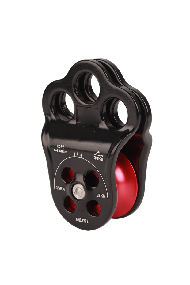 black New 30KN Hitch Climber Pulley Equipment Bearing for Rigging Hauling Arborist Tree Climbing Pul