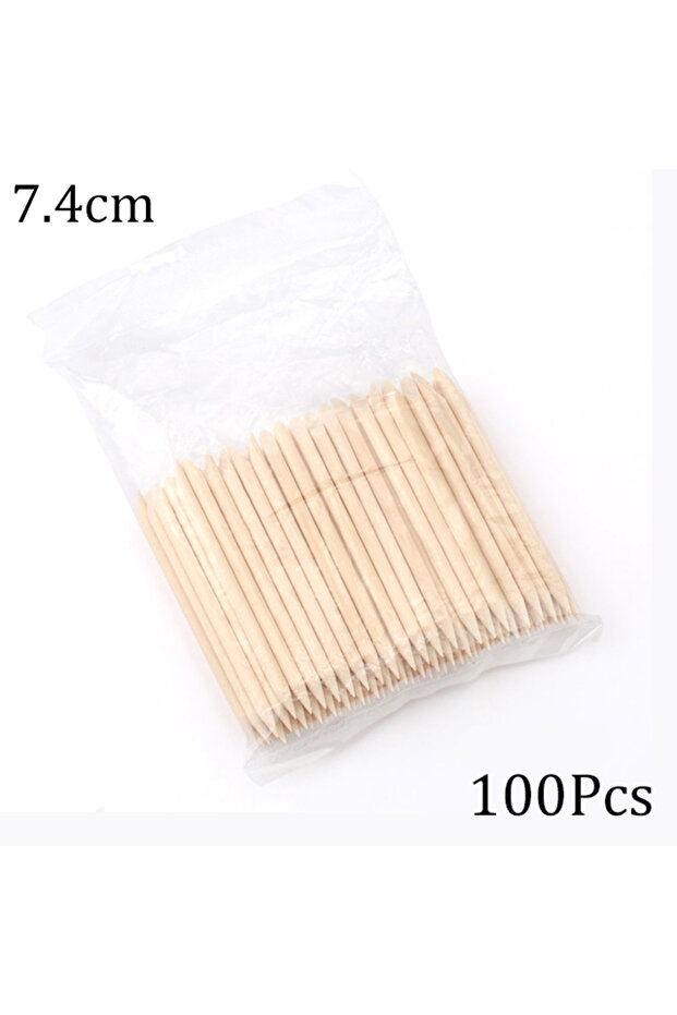74mm-100pcs 500/1000pcs Nail Art Pusher Orange Wood Sticks Cuticle Pusher Remover Rhinestones Dottin