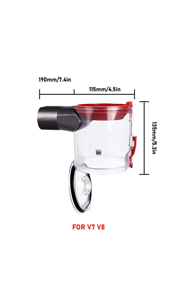 V7 V8 Dust bucket Dust Bin Replacement For Dyson V6 V7 V8 V11 V15 V10 V12Slim Vacuum Cleaner Caniste
