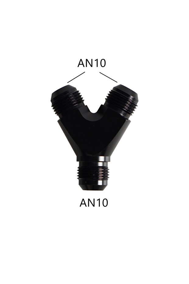 AN10-AN10-AN10 AN4 AN6 AN8 AN10 Universal Y Adapter Block Male Thread Fuel Hose Fitting Adapters Tee