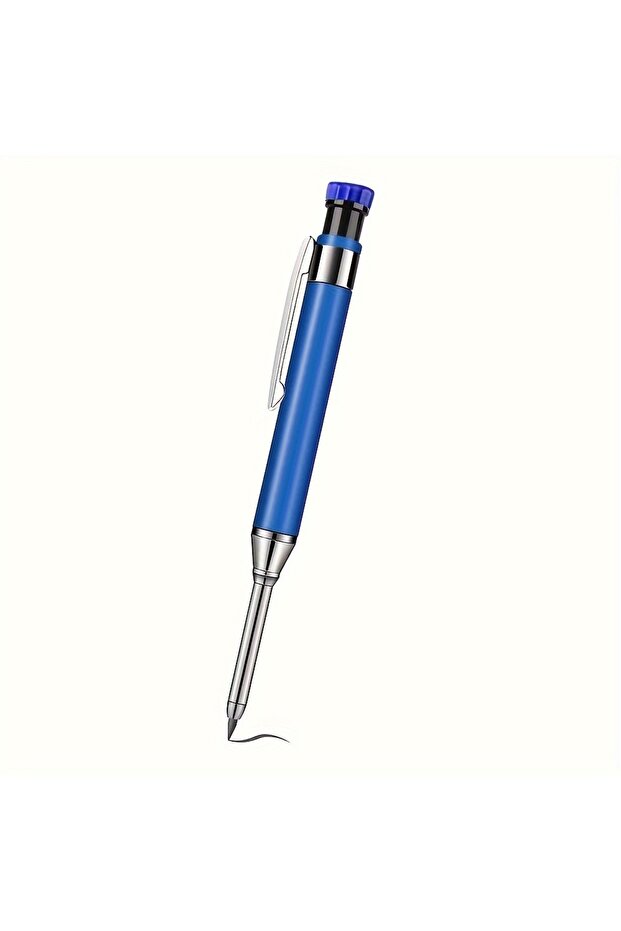 Blue pencil 2.8mm Metal Aluminum Rod Deep Hole Woodworking Pen, Marking Pen, Solid Woodworking Mecha